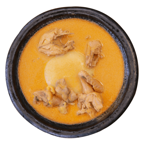 Chicken with groundnut soup