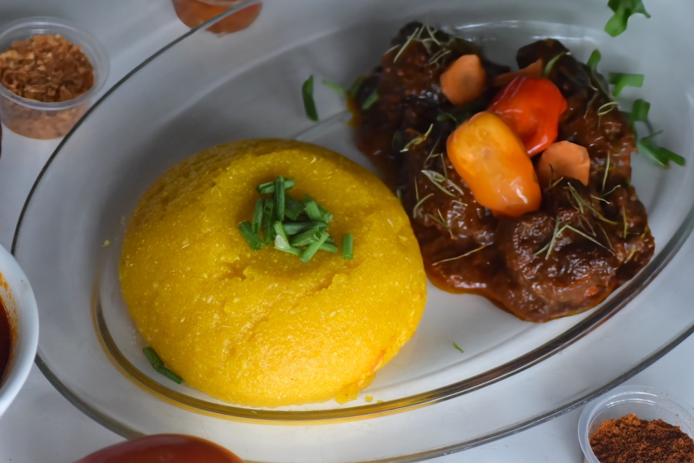 Ogbono Stew With Garri, Mama Ashanti, Nigerian Food, West African cuisine, Fresh & health food